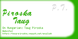 piroska taug business card
